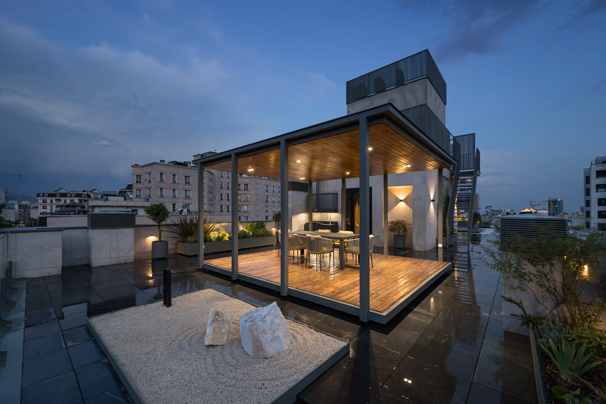 Loft with curved wall