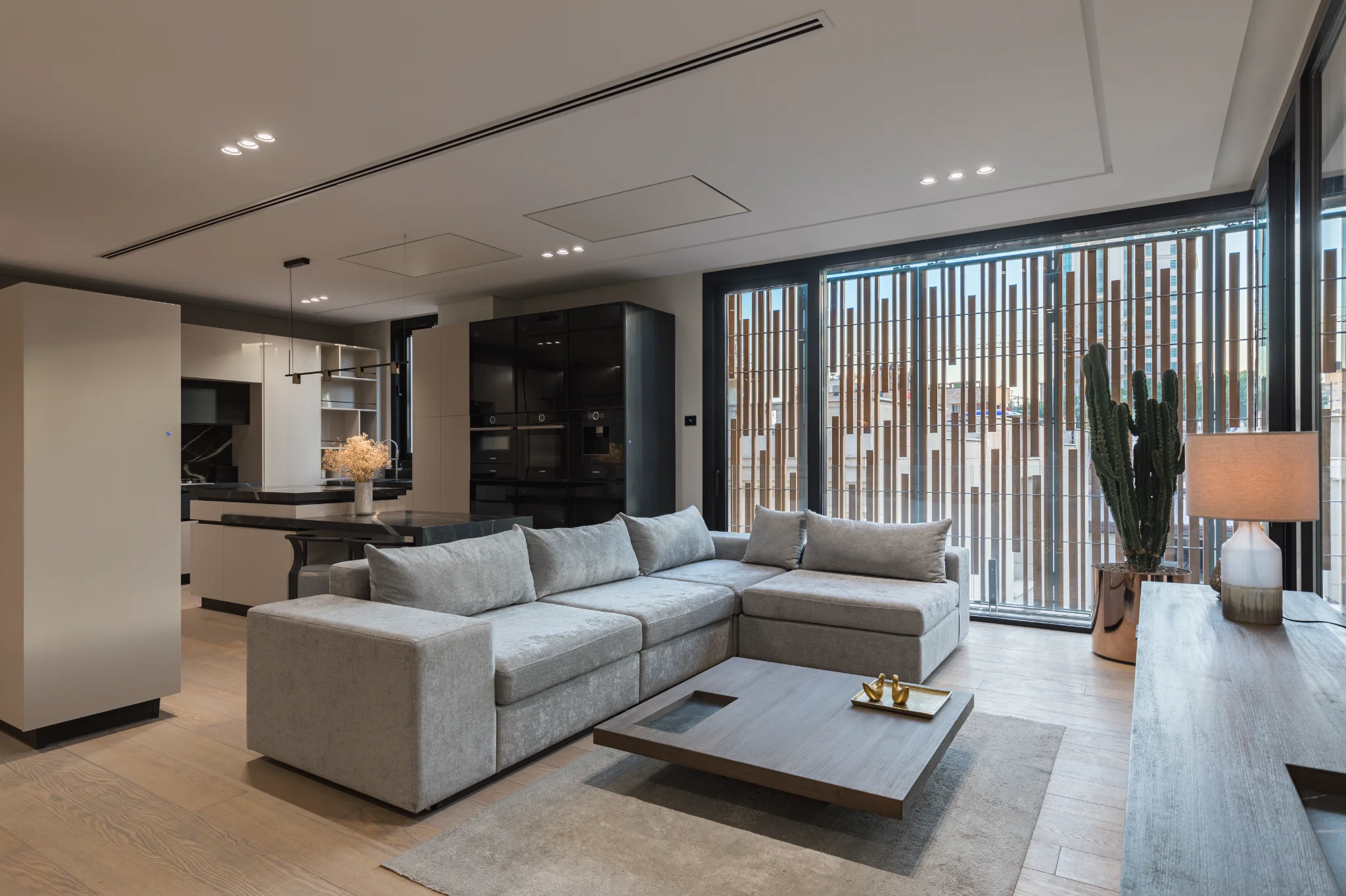 Sunlit stone interior